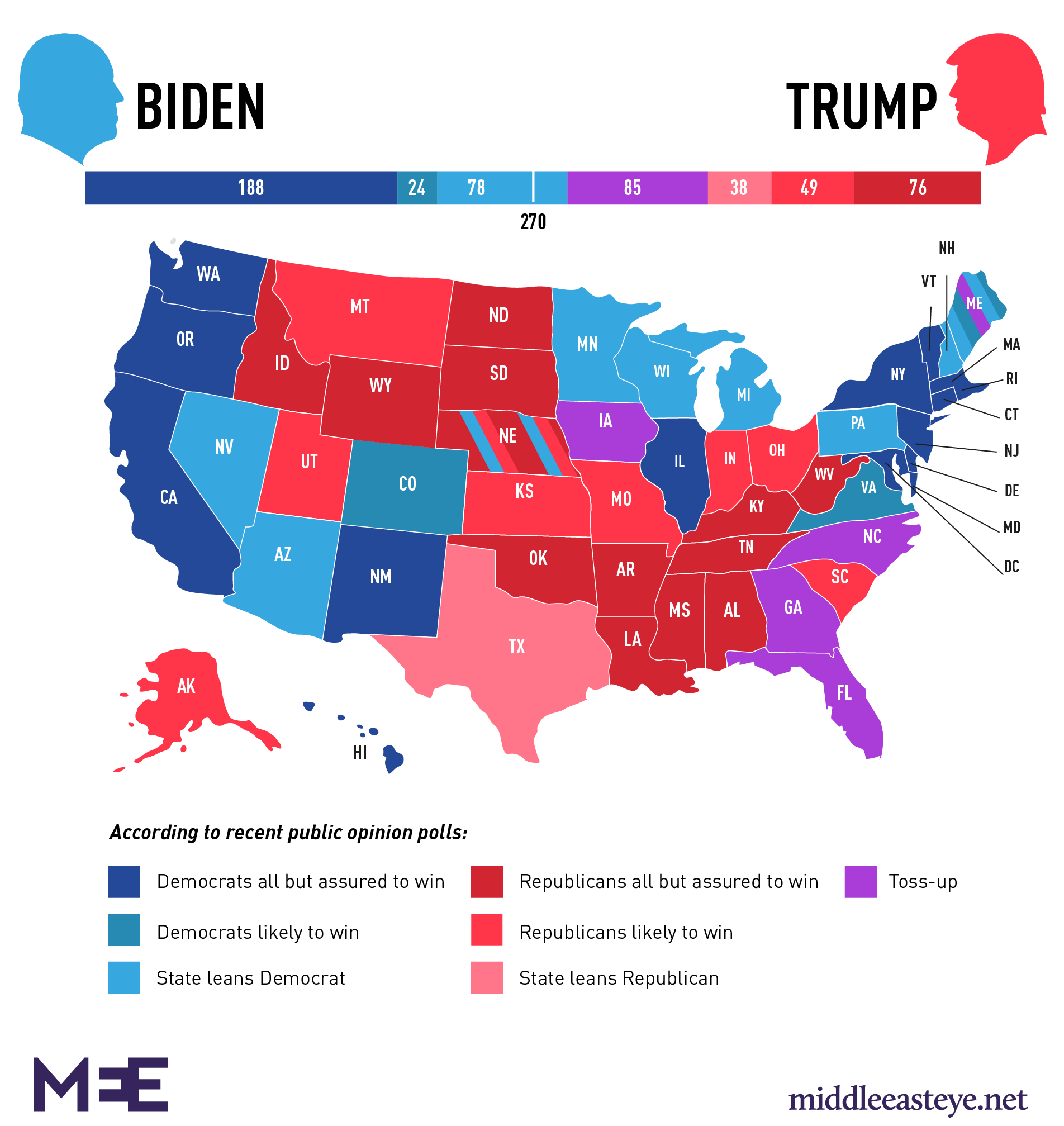 Trump Biden map