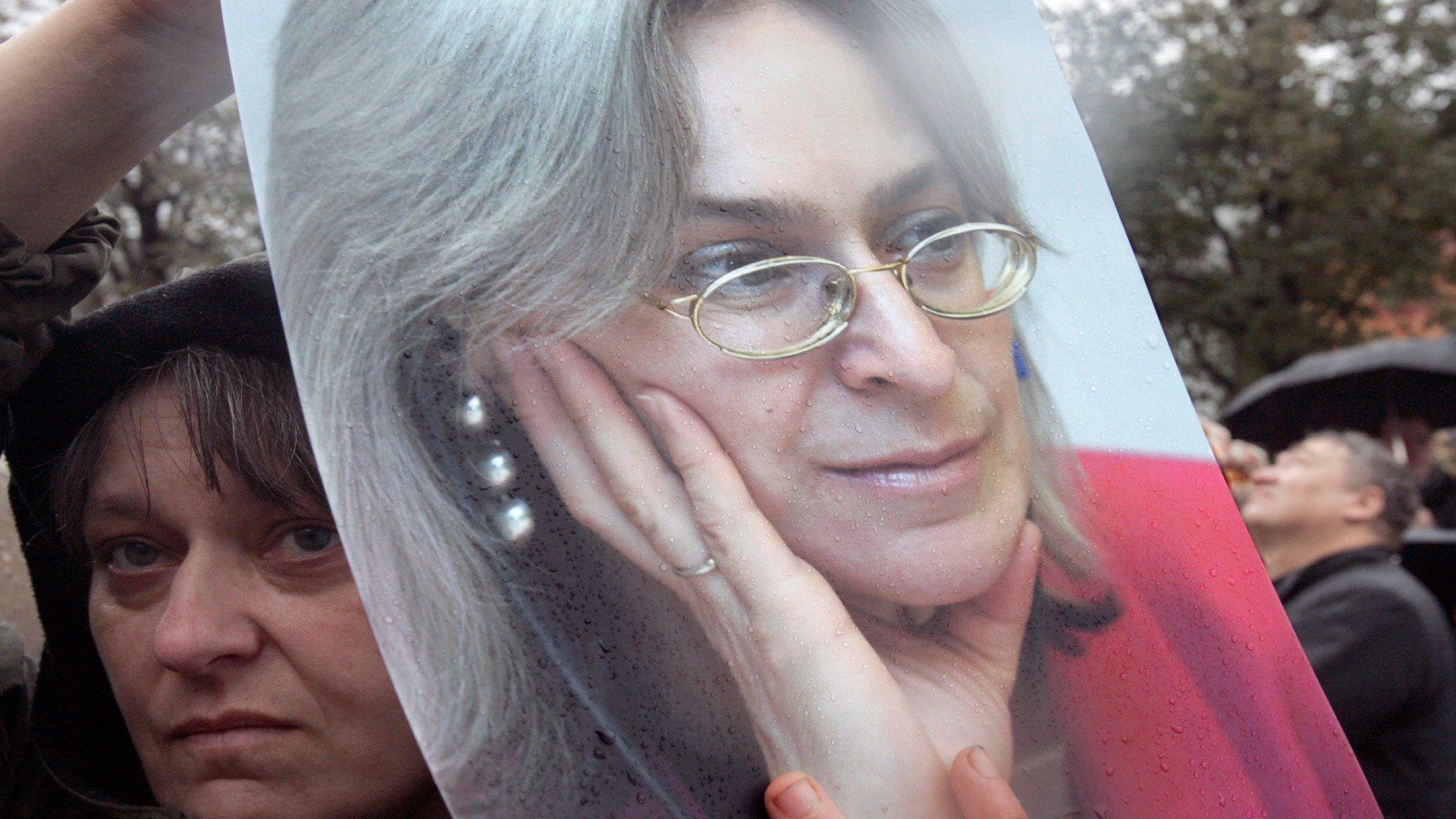 Journalist Anna Politkovskaya was murdered at her apartment block in Moscow on Putin's 54th birthday