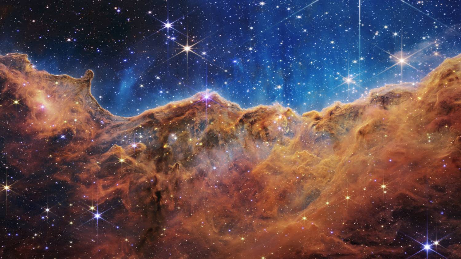 Image de la nébuleuse de la Carène, une pépinière d’étoiles, prise par le télescope spatial James-Webb de la NASA (NASA)