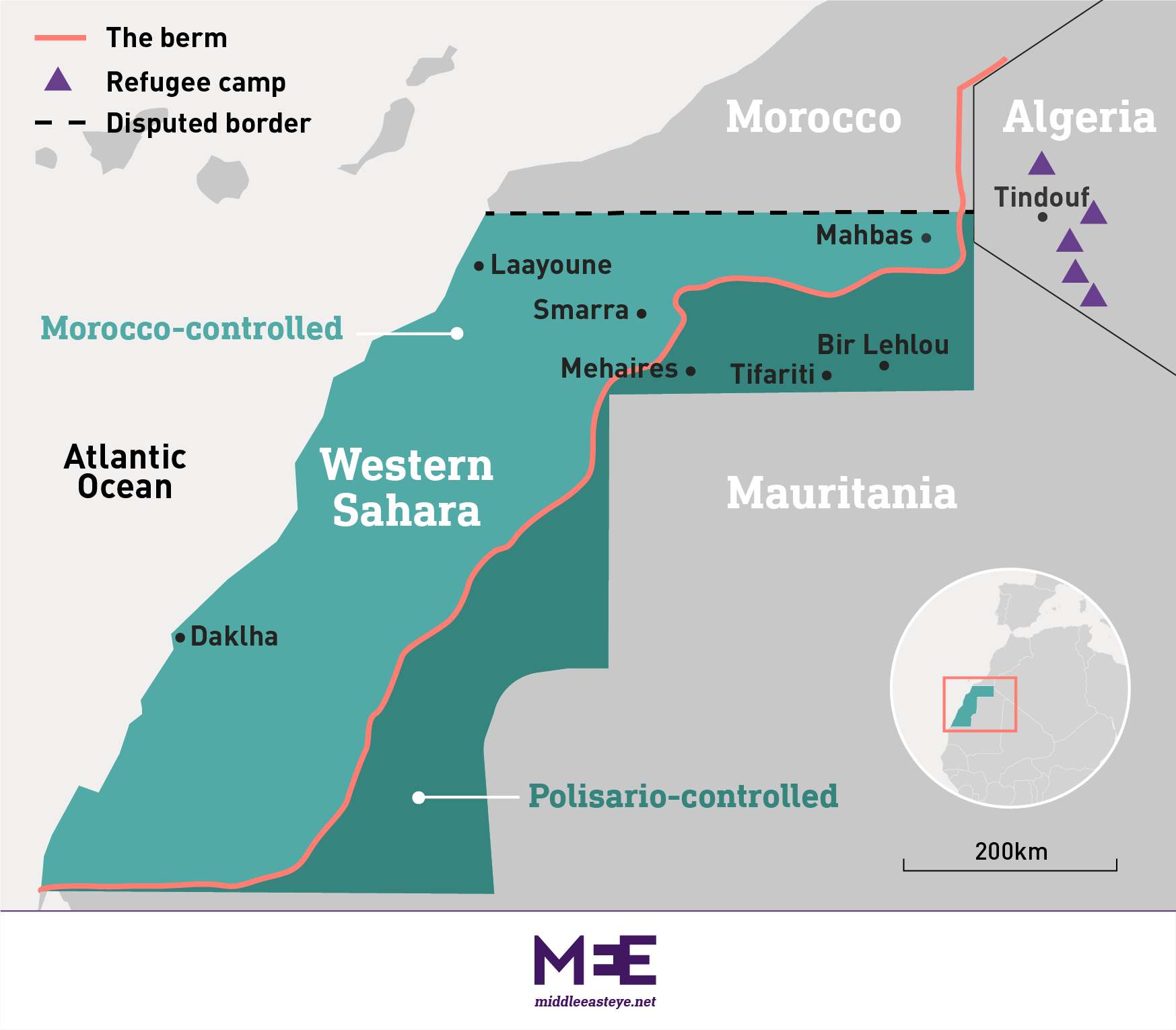 Western Sahara map