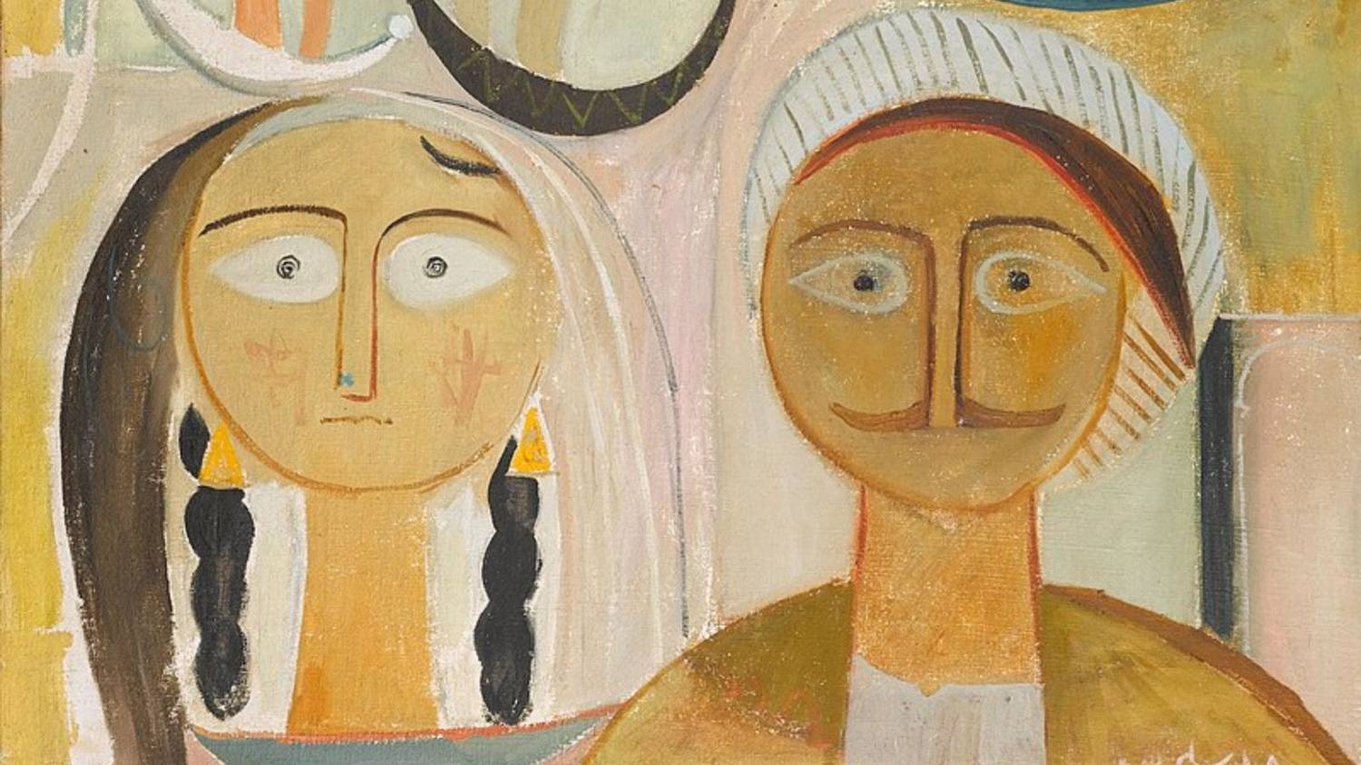 Iraqi artist Jewad Selim was one of the first to pay tribute to Cubism through his own work, like his 1953 piece Young Man and Wife (Public domain)