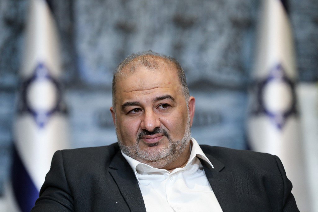Le chef de la Liste arabe unie Mansour Abbas, le 5 avril 2021 à Jérusalem (AFP)
