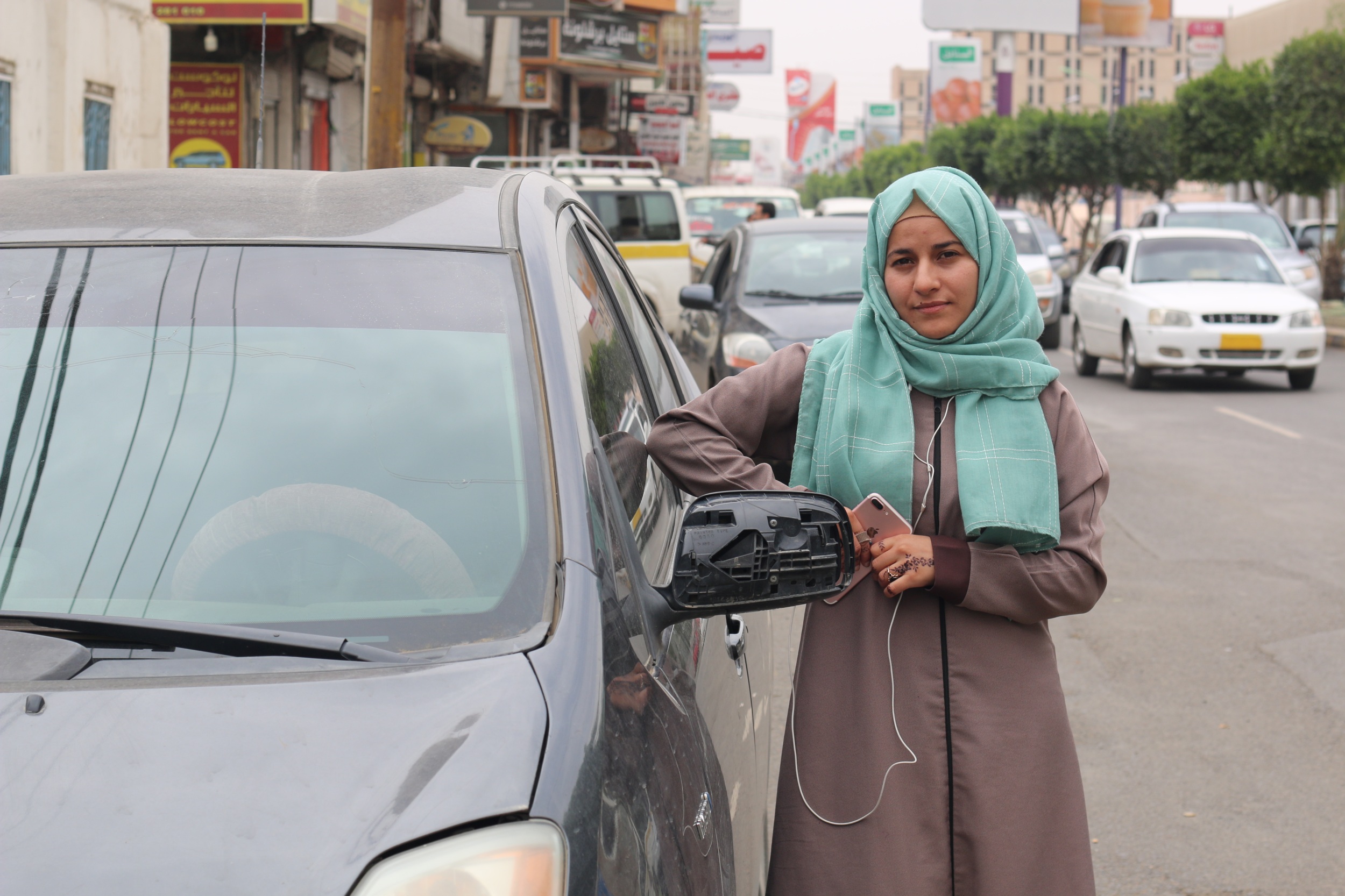 “Some members of the family encouraged me to drive and others criticised me,” says Abeer Bareda (MEE)