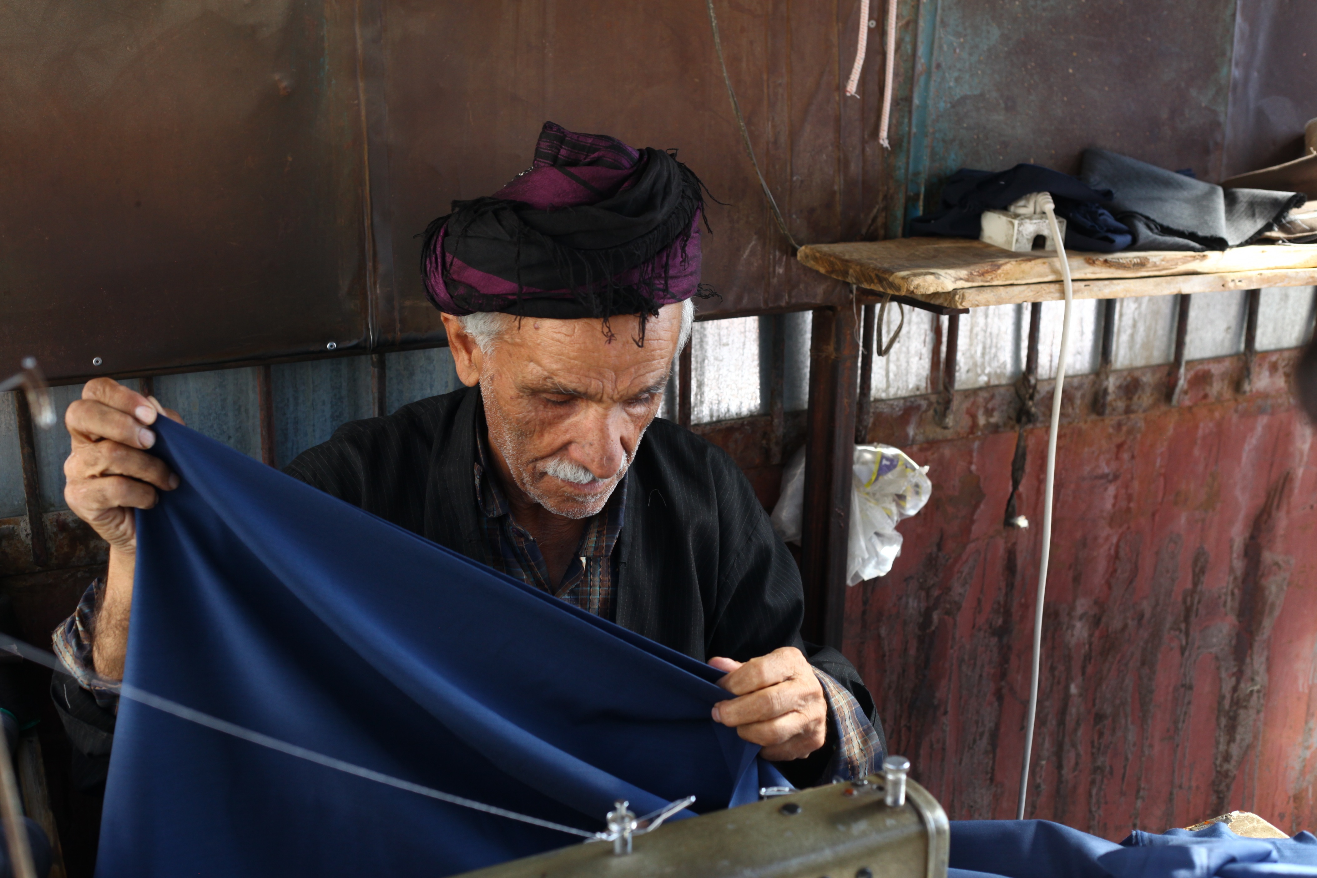 Ali Badri stretching fabric