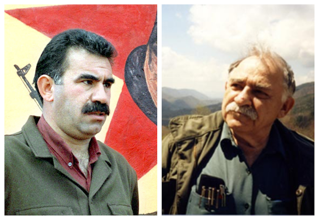 Abdullah Öcalan (à gauche) et Murray Bookchin (AFP/Wikimedia)
