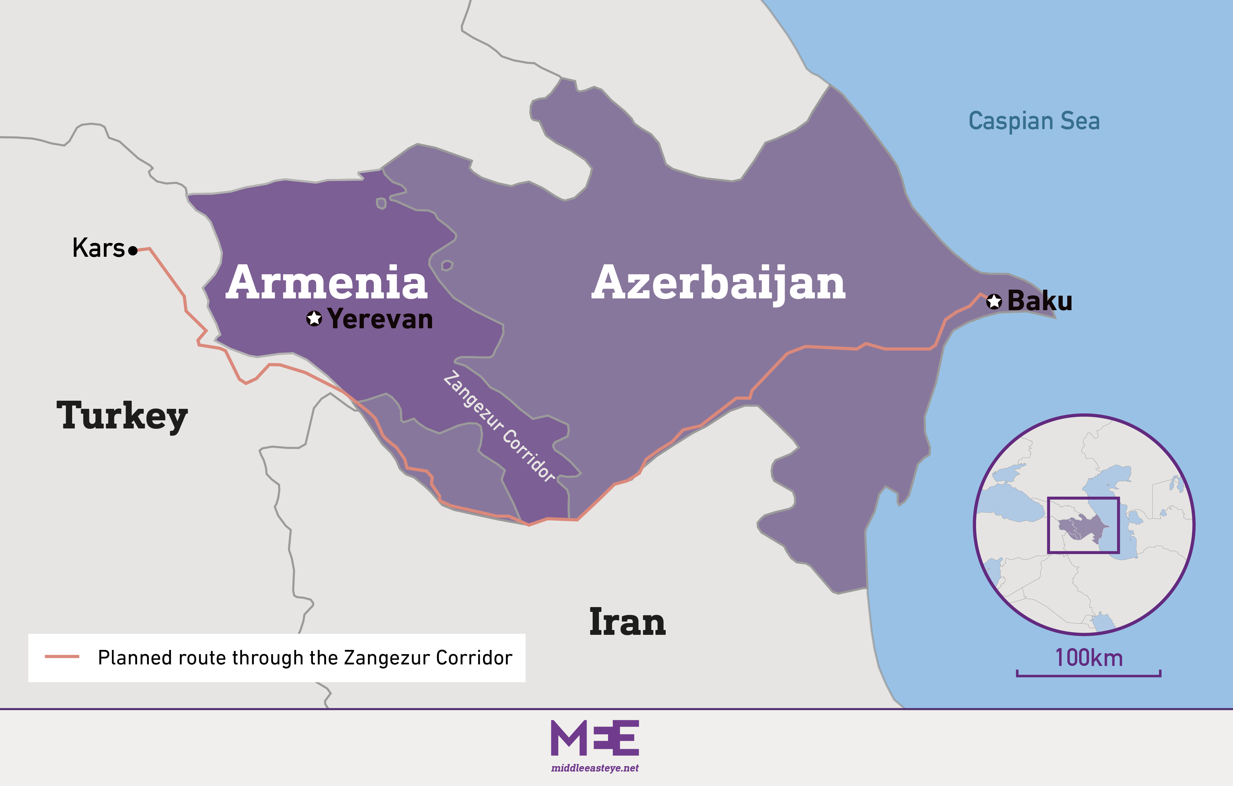 map of armenia azerbaijan