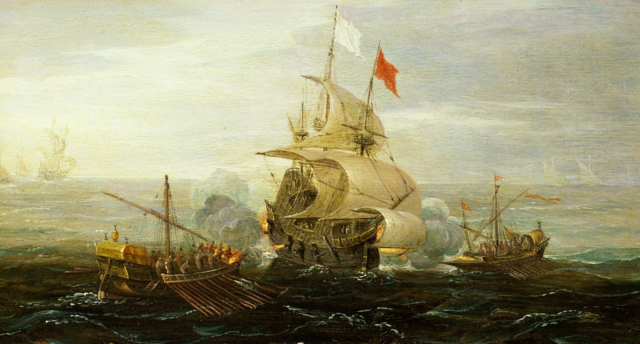 barbary pirate attacks french ship