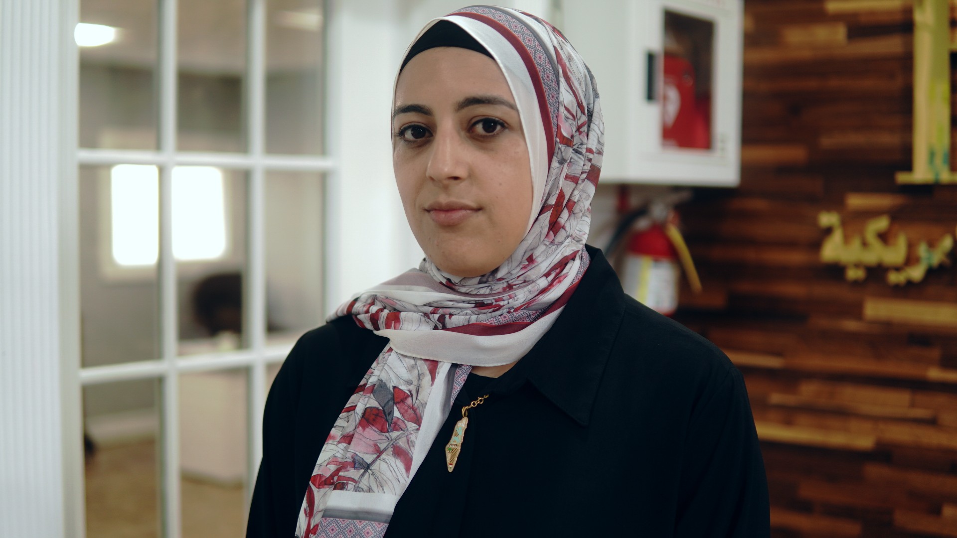 Basma Basharat from PACC says the Palestinian Americans cannot believe the level of trauma her community has faced in the last 12 months (Azad Essa/MEE)