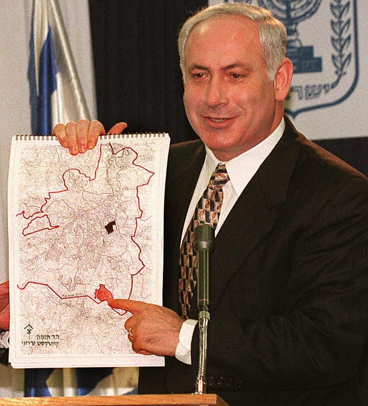 Netanyahu East Jerusalem map 1997