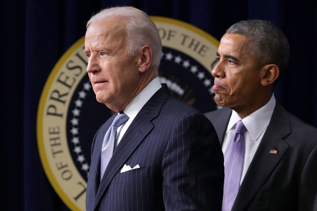 Biden and former President Barack Obama are pictured in Washington in 2016 (AFP)