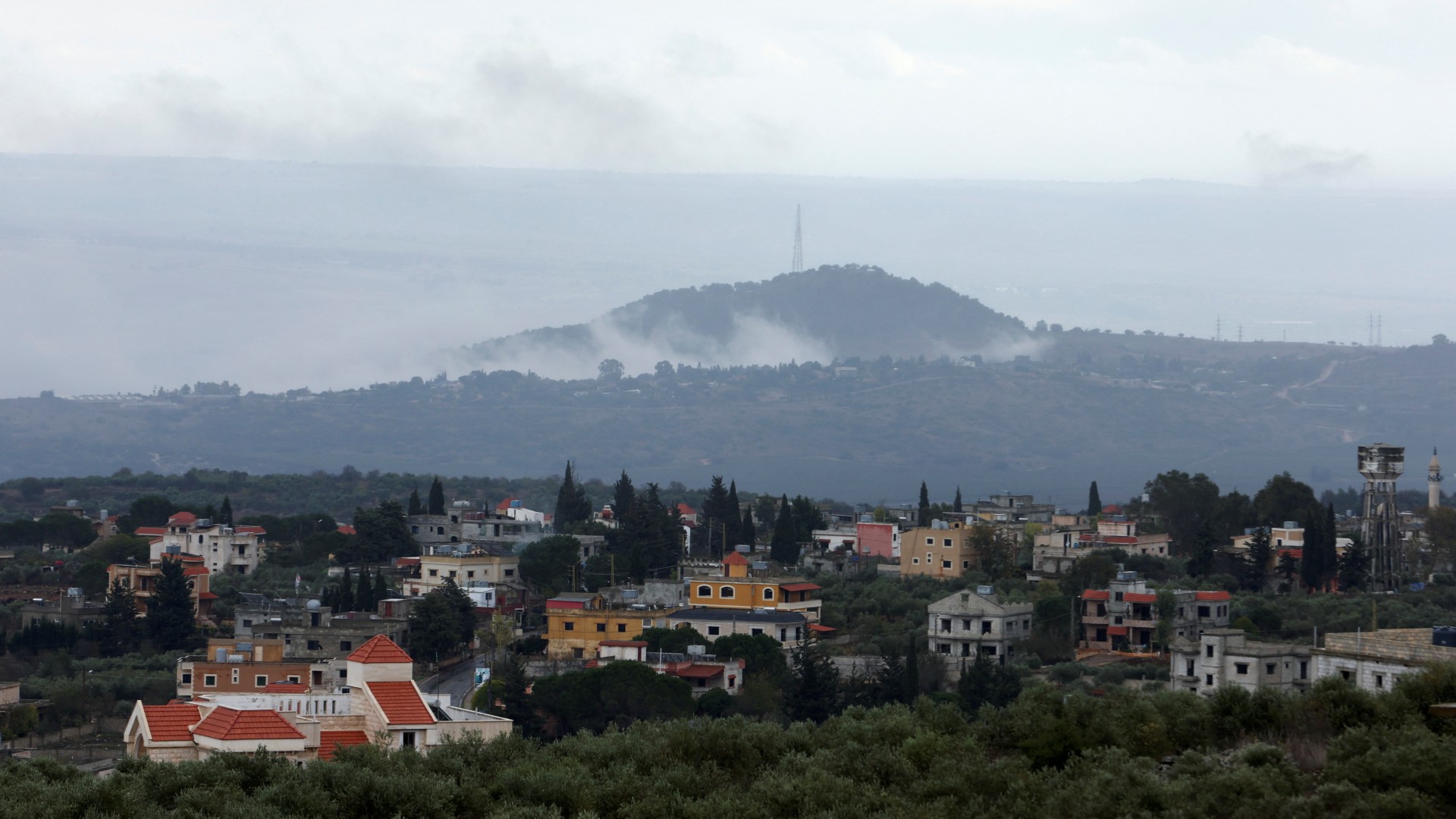 The village of Blida as seen from Mhaybeeb, southern Lebanon 28 November, 2023 (Reuters/Aziz Taher)