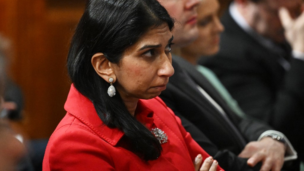 British Home Secretary Suella Braverman is pictured in London on 7 March 2023 (AFP)