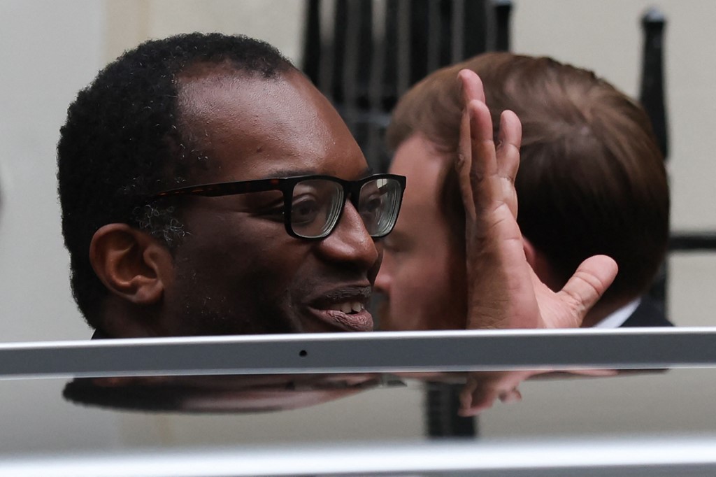 Britain’s ex-chancellor, Kwasi Kwarteng, is seen in London on 14 October 2022 (AFP)