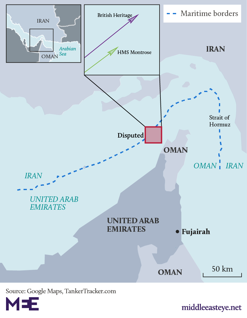 Oil Tanker British Heritage and Iranian interception 