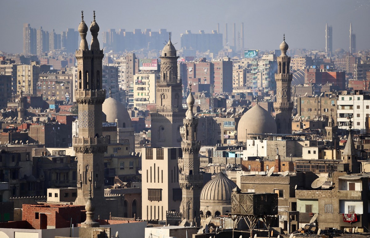 Over 4000 official mosques in Cairo were broadcasting the call to prayer moments after one another (AFP)