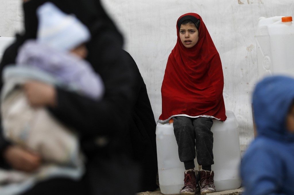A girl at Al-Hol refugee camp in northern Syria (AFP)