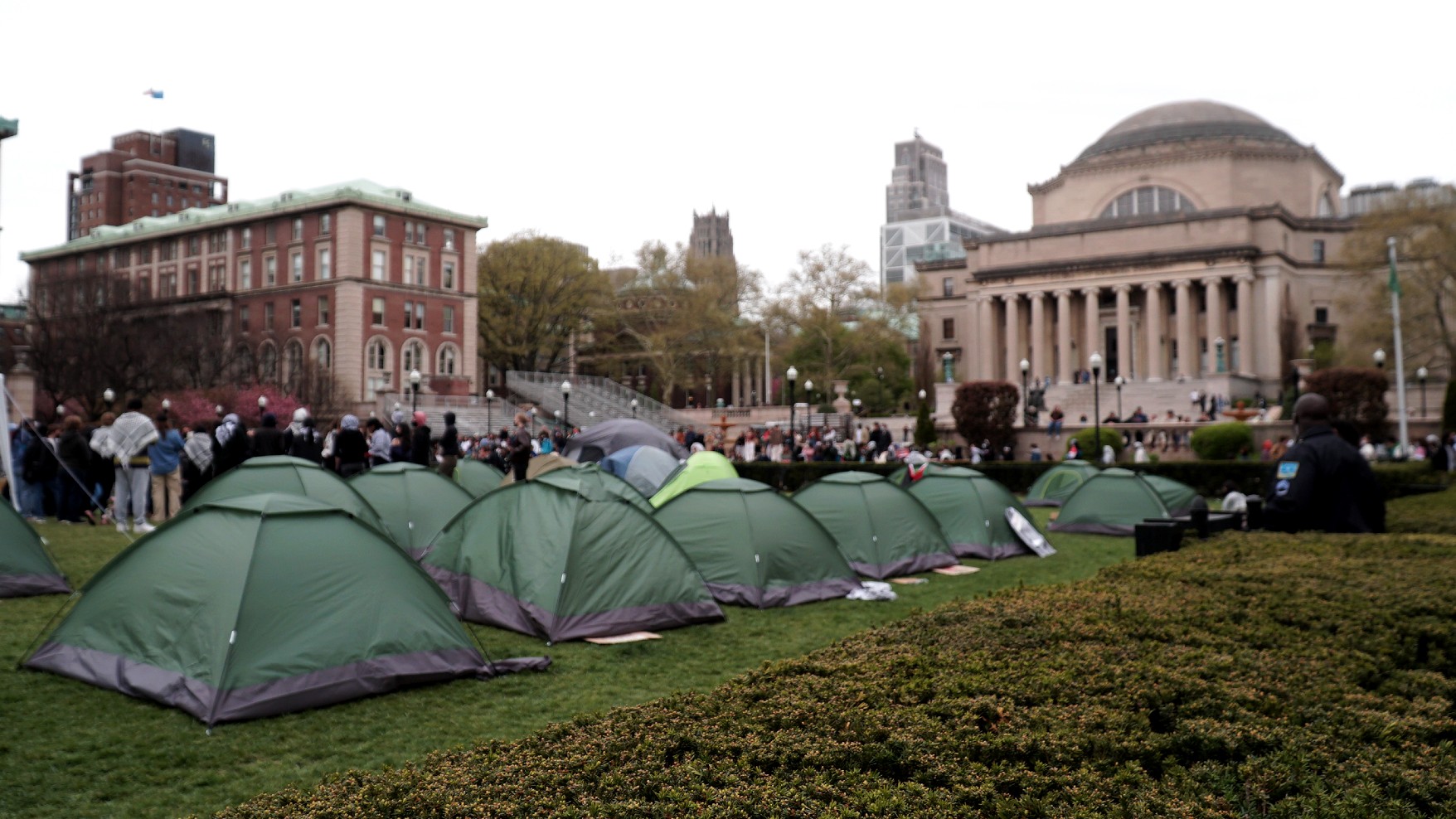 Columbia University's encampment began on 17 April 2024 (Azad Essa/MEE)