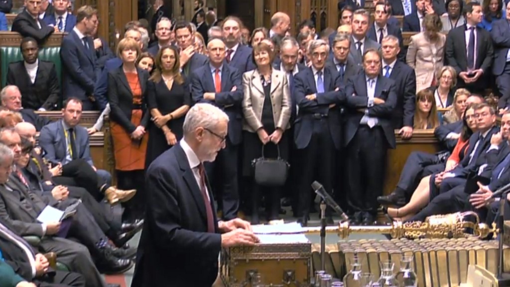 Corbyn speaks in the House of Commons on 17 December (AFP/PRU)