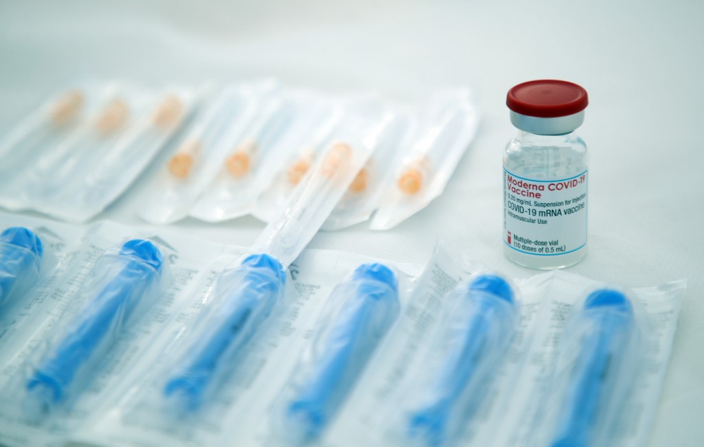 A Covid-19 vaccine dose is seen in Petrinja, Croatia, on 13 January (AFP)