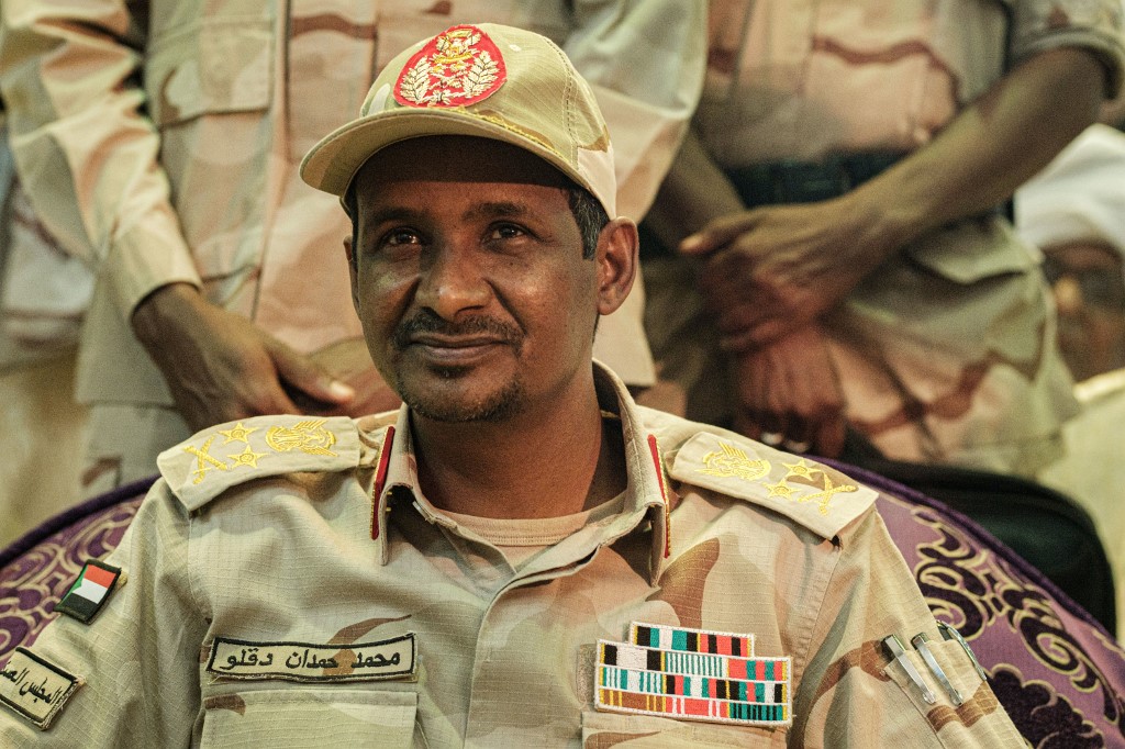 Mohamed Hamdan Dagalo, deputy head of Sudan’s Transitional Military Council, is pictured in Khartoum on 18 June (AFP)