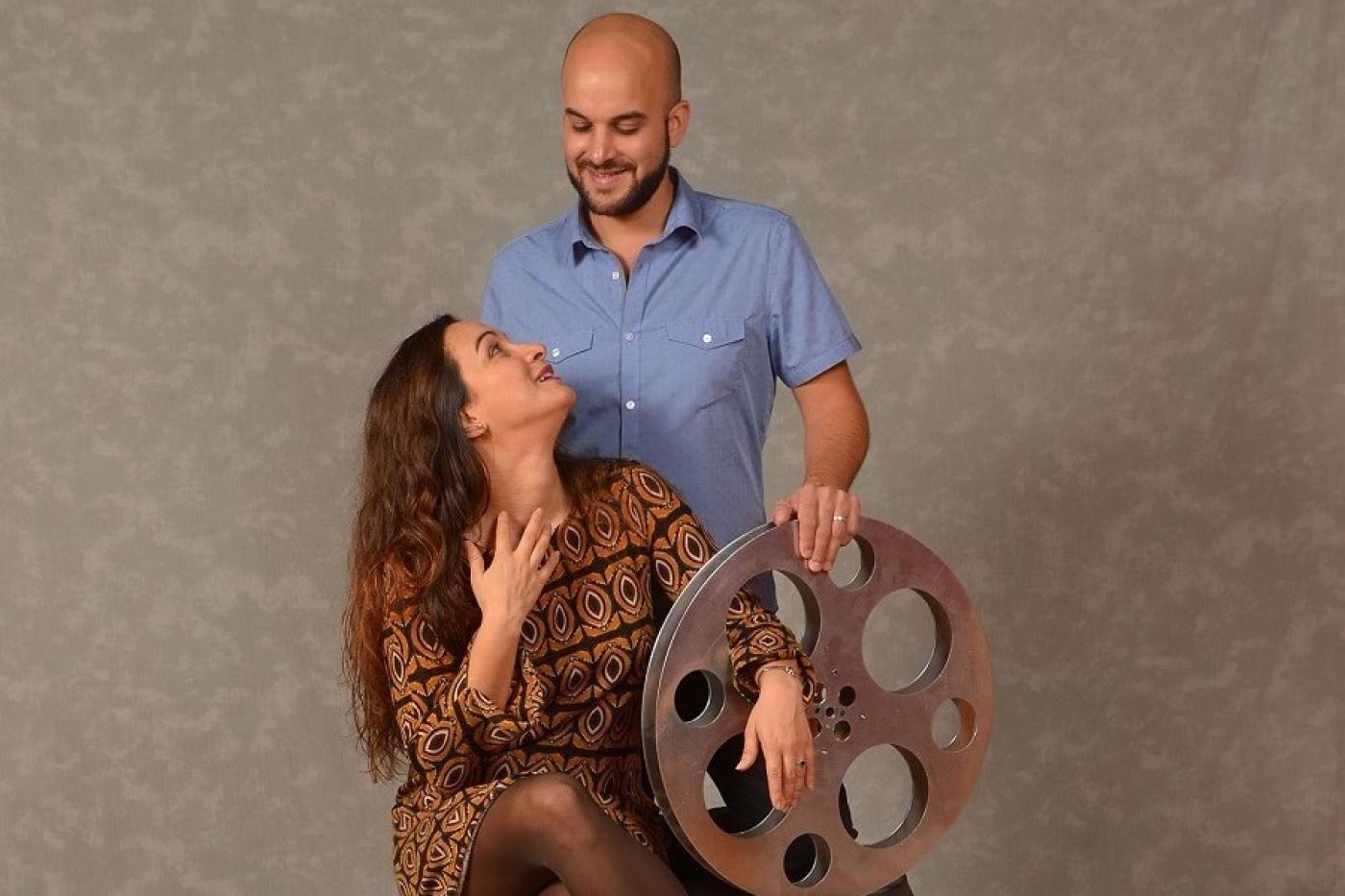 Damien Ounouri et Adila Bendimerad, réalisateur et actrice principale de Kindil el Bahr (Eric Catarina)