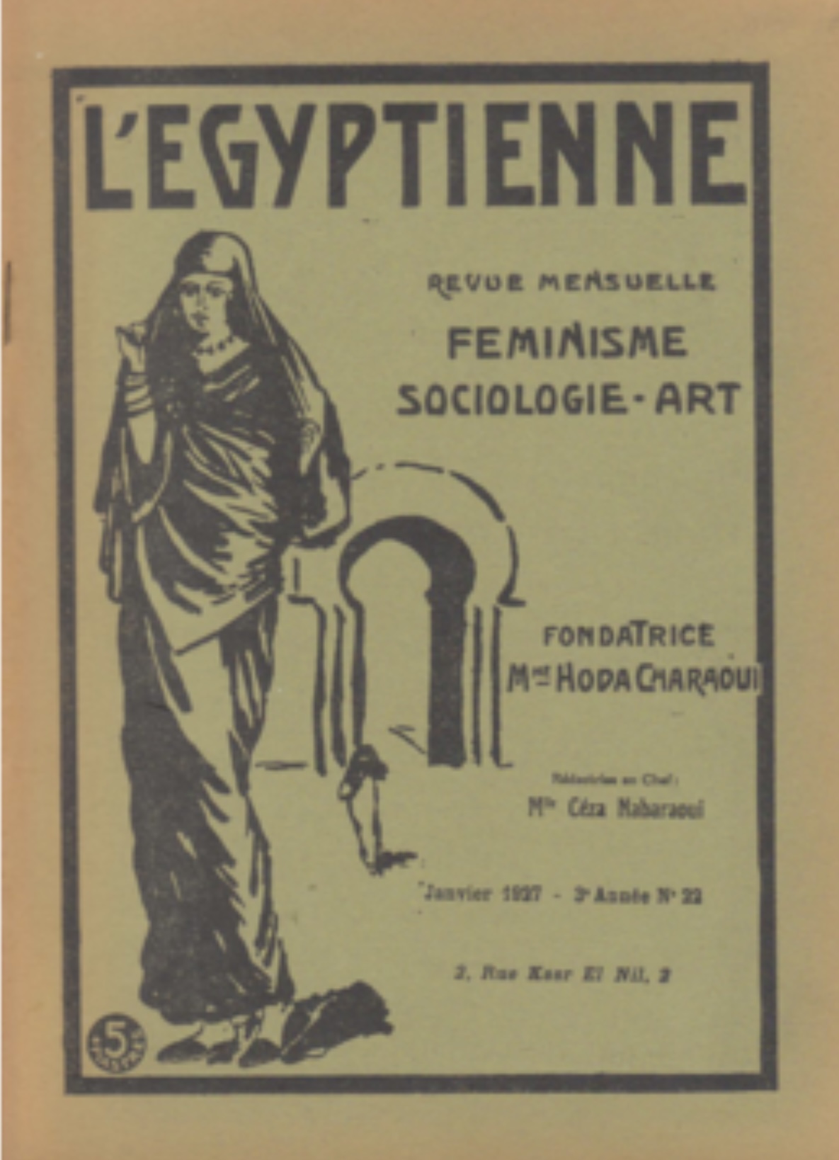 Le magazine féministe L’Égyptienne fondé par Huda Sharawi en 1925 (Wikipédia)