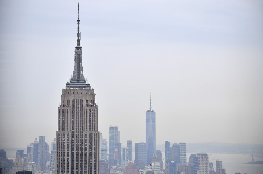 The Empire State Building and other New York skyscrapers are pictured on 6 August (AFP)