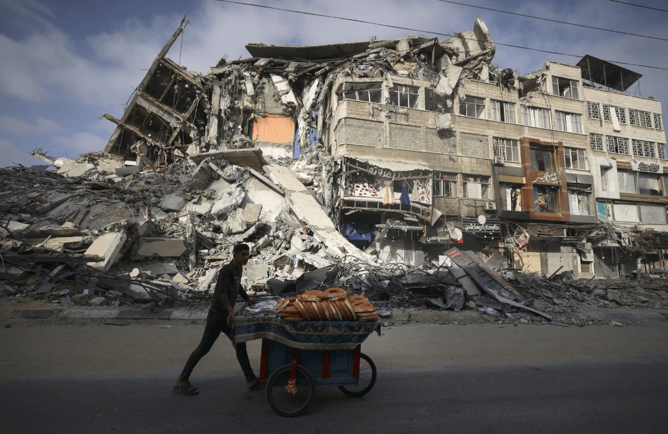 gaza bombing rubble