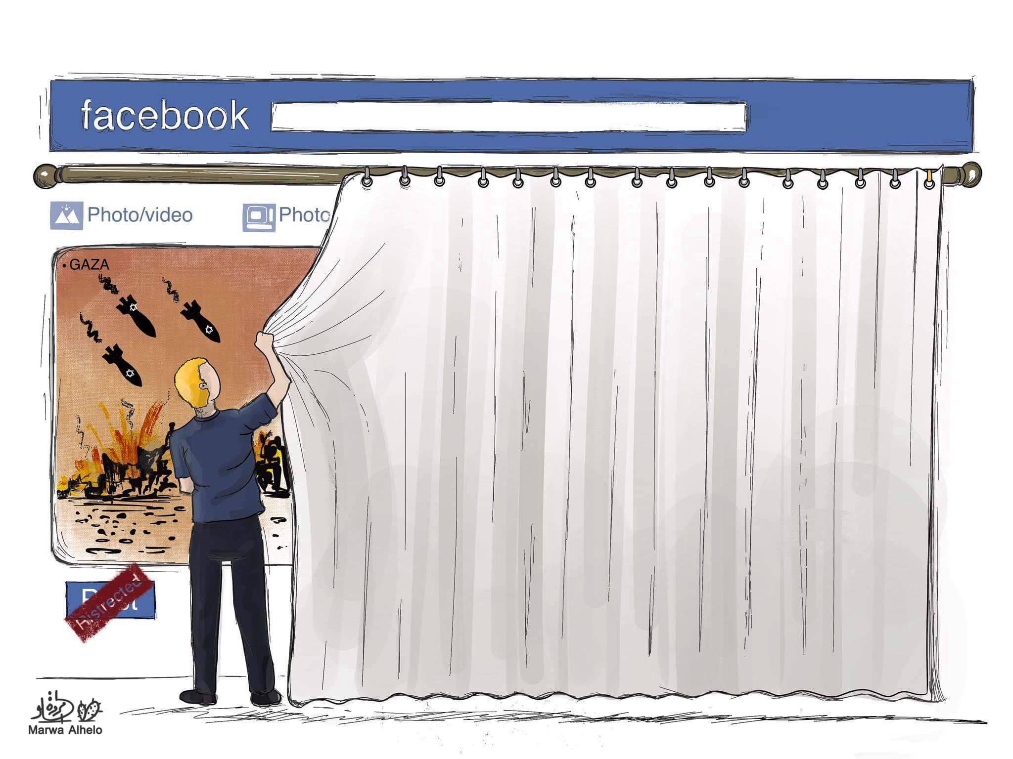 gaza facebook cartoon 
