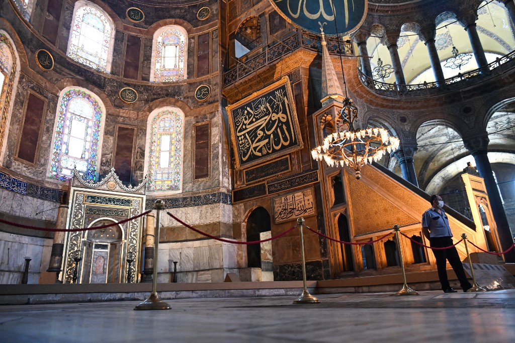The Hagia Sophia in Istanbul is pictured on 2 July (AFP)