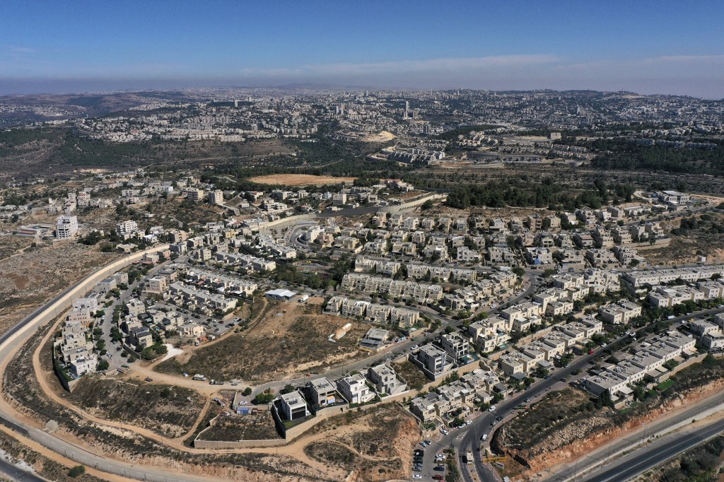 The Har Gilo settlement in the occupied West Bank is pictured in October 2020 (AFP)