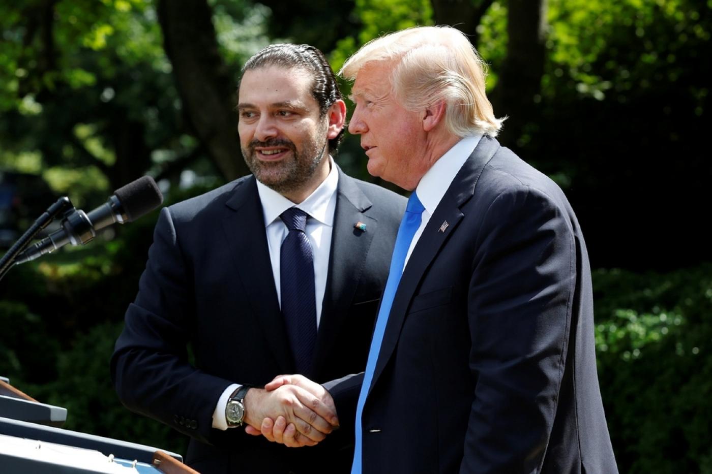 Donald Trump rencontre le Premier ministre libanais Saad Hariri à Washington, en juillet 2017 (Reuters)