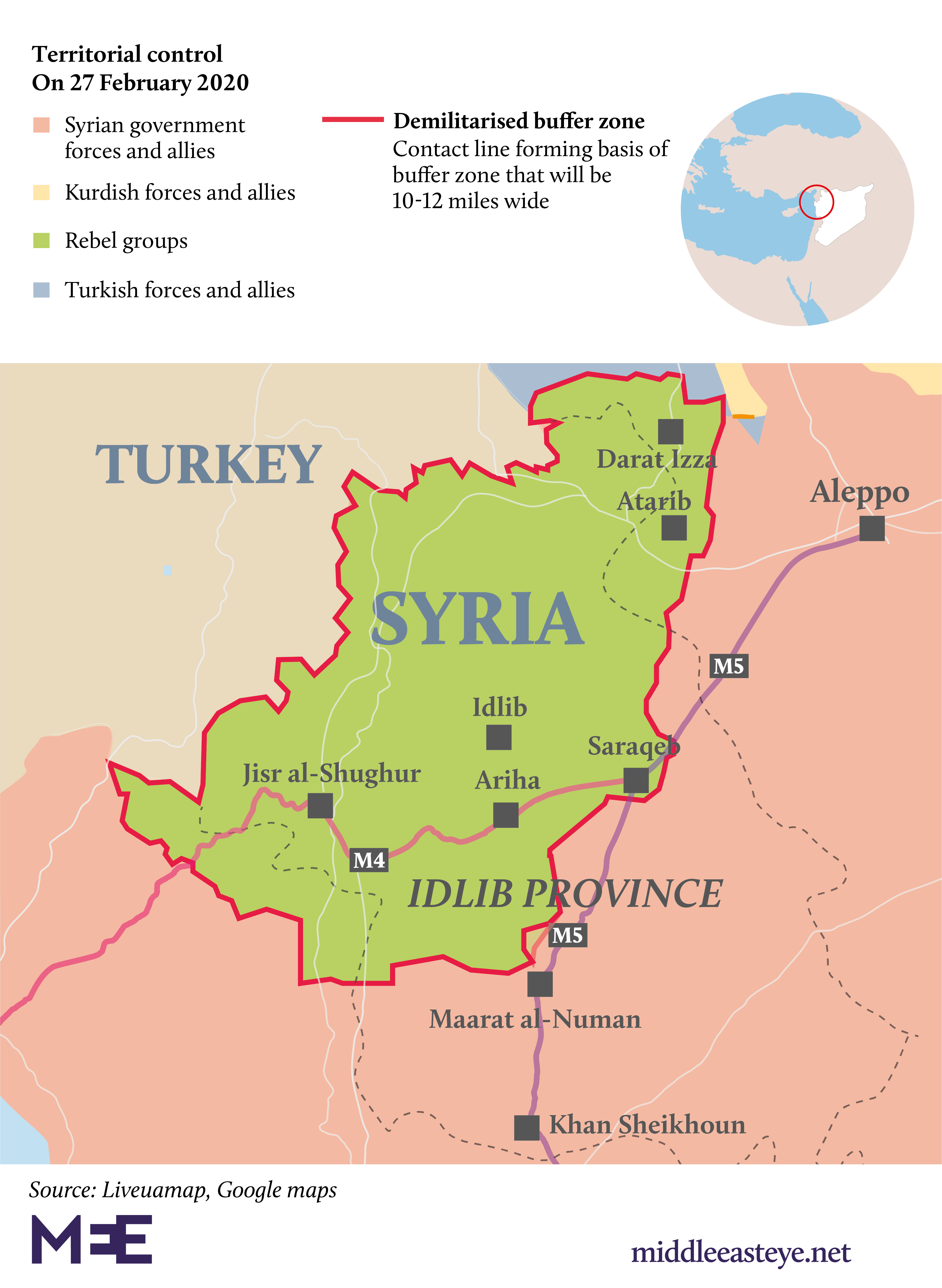 Map of Idlib: Who controls what