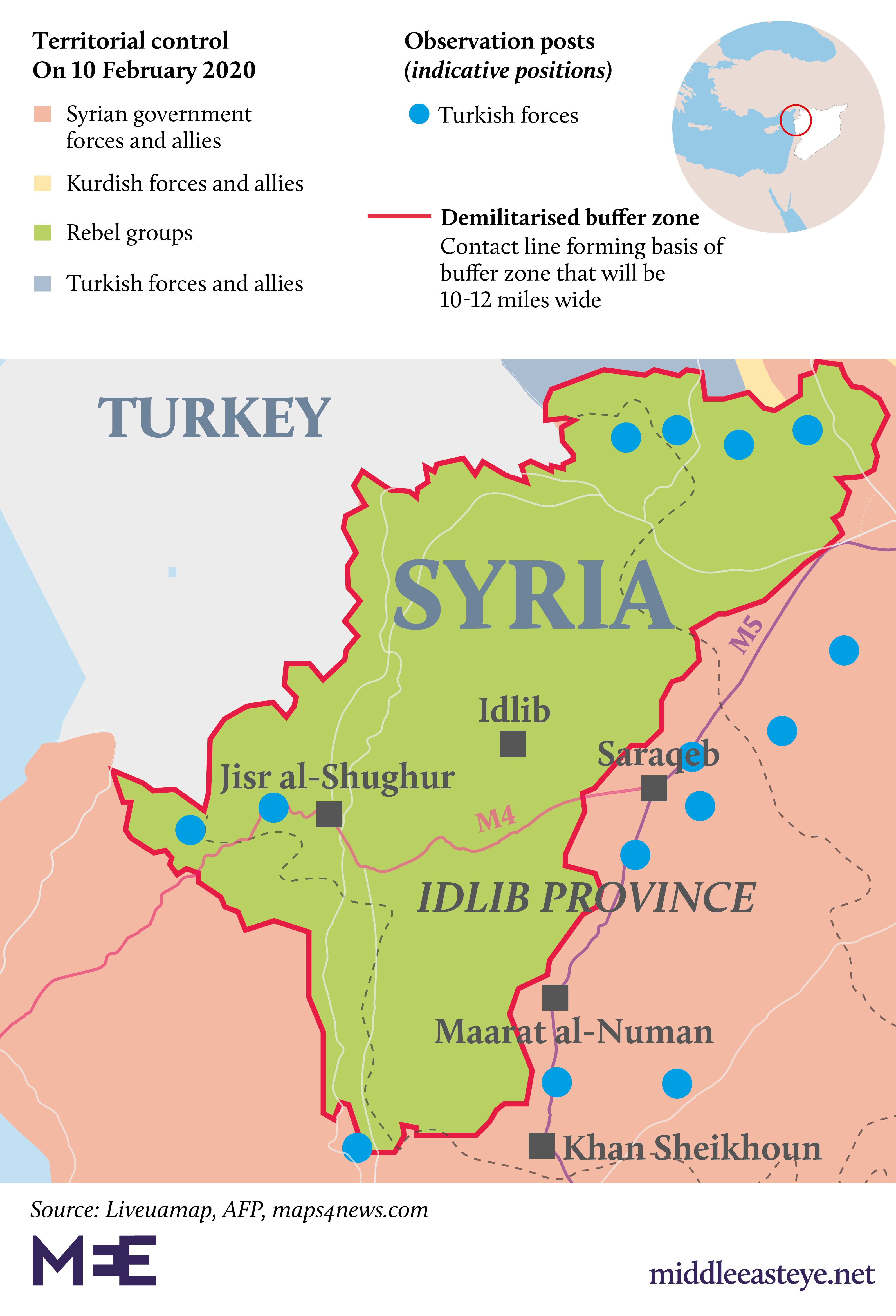 Syrian government control in northwestern Syria
