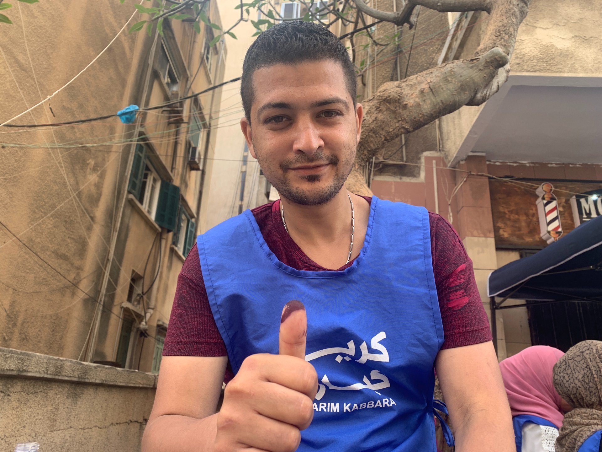 Mohammed, 30, voted for “The People’s Will”, the party supported by former members of Hariri’s Future Movement (MEE/Dario Sabaghi)