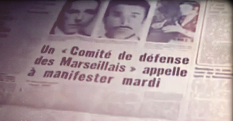 Article sur l’appel à manifester du Comité de défense des Marseillais publié en 1973 (capture d’écran du documentaire Marseille 73 – Mémoires vives, réalisé par Union Urbaine en 2021)