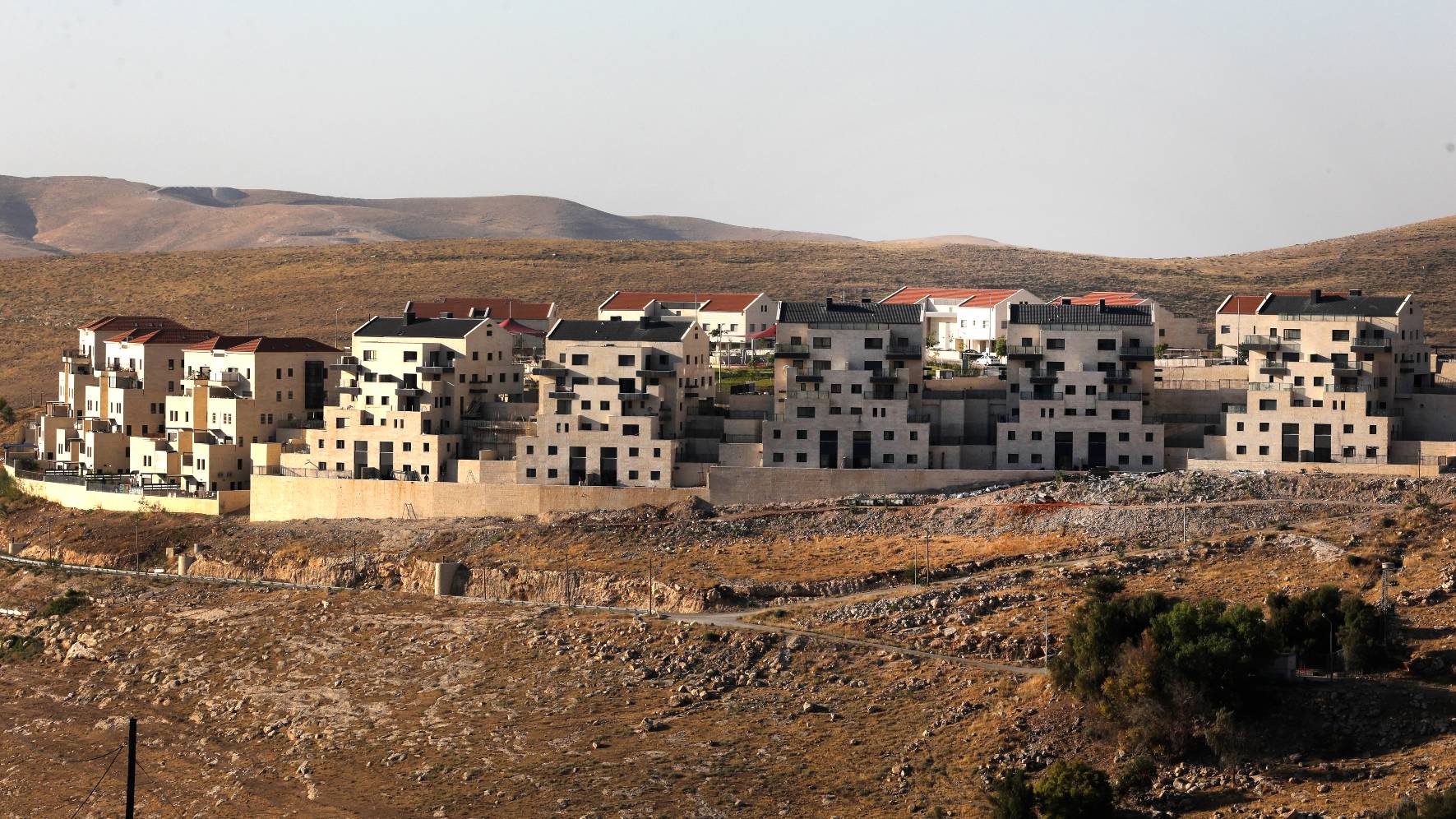 The Maale Adumim settlement in the occupied West Bank is pictured in 2020 (AFP)