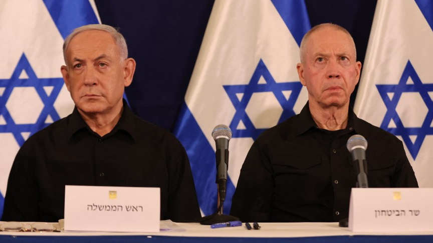 Israeli Prime Minister Benjamin Netanyahu and Defence Minister Yoav Gallant 