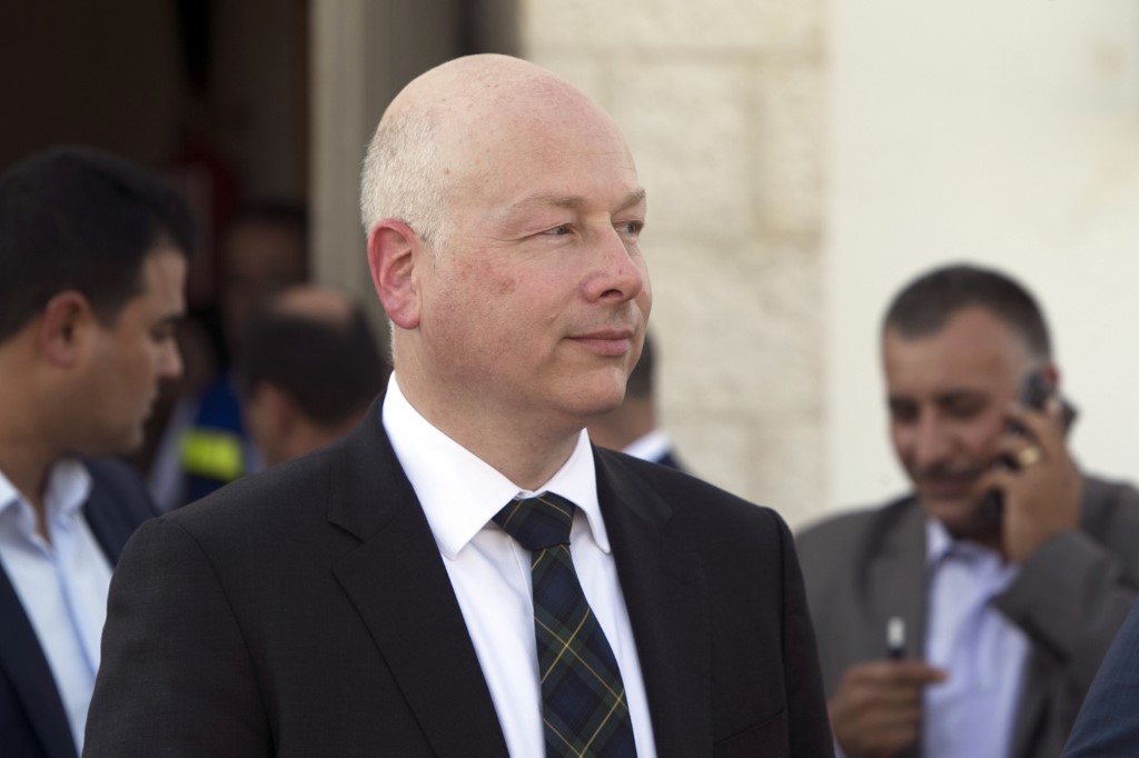 US special envoy Jason Greenblatt is seen in Jericho in the occupied West Bank in 2017 (AFP)