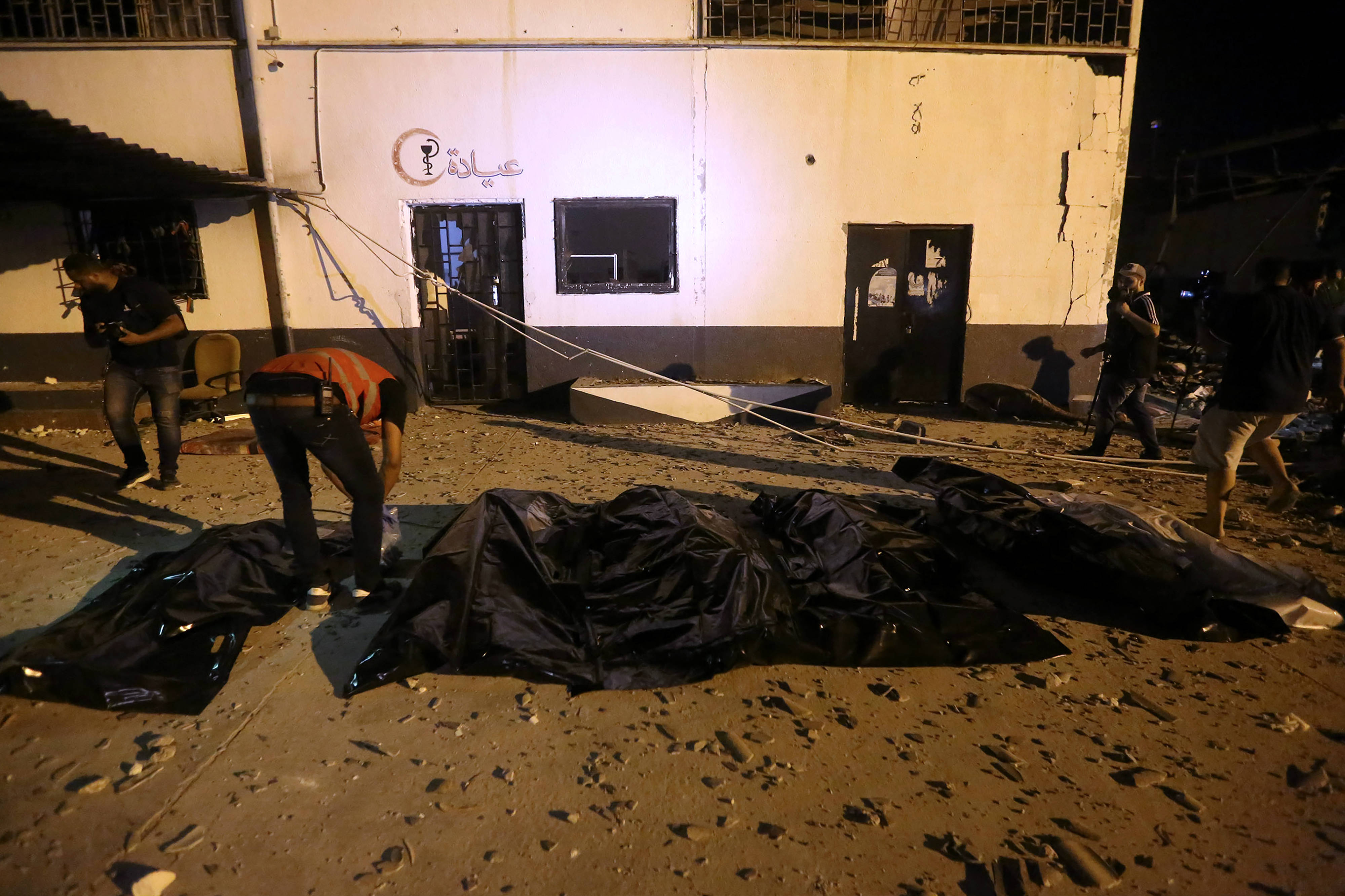 The Tripoli-based government blamed the attack on the 'war criminal Khalifa Haftar' (AFP)