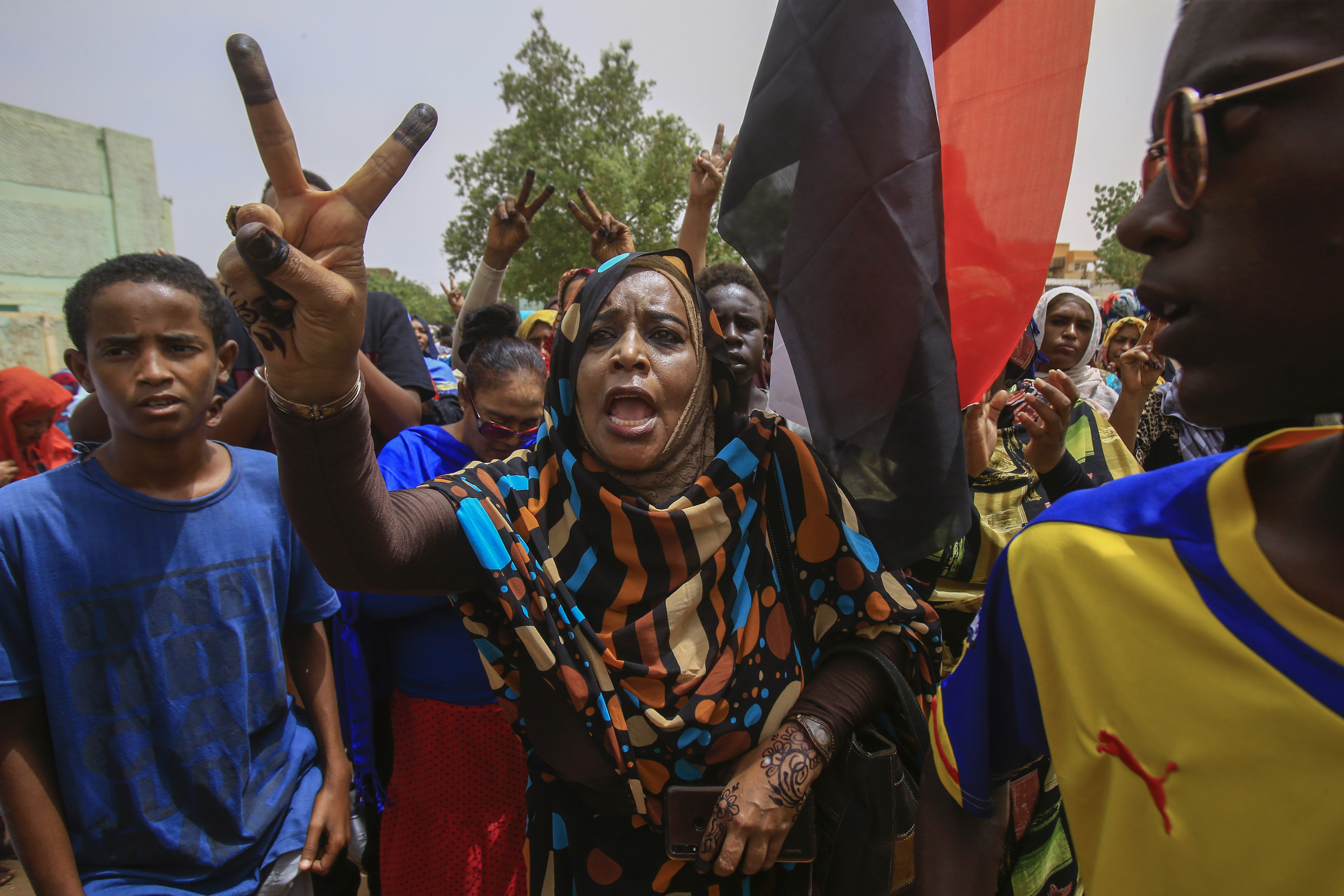 Demonstration against Sudan's ruling generals in Khartoum on 30 June (AFP)