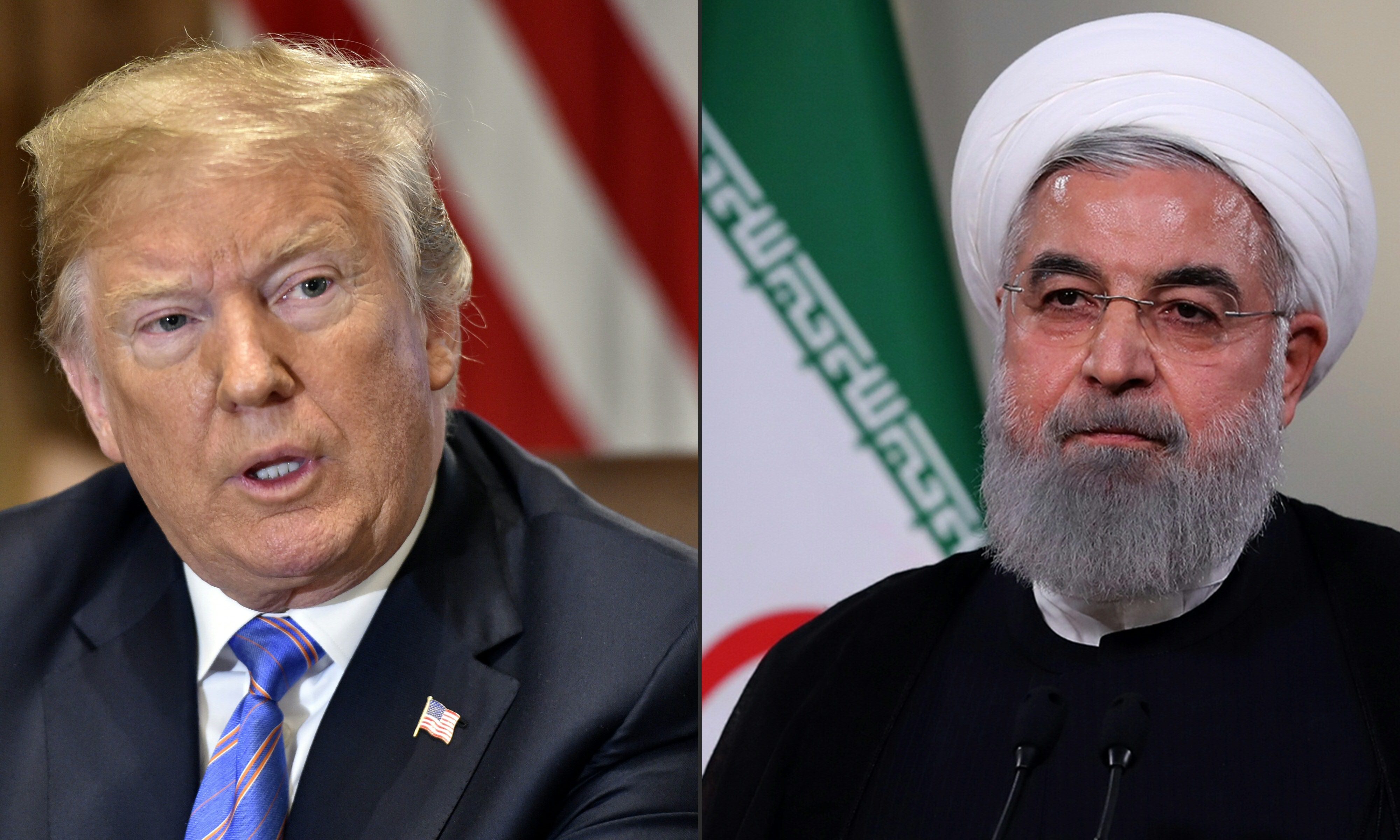 US President Donald Trump and Iranian President Hassan Rouhani may meet this month (AFP)
