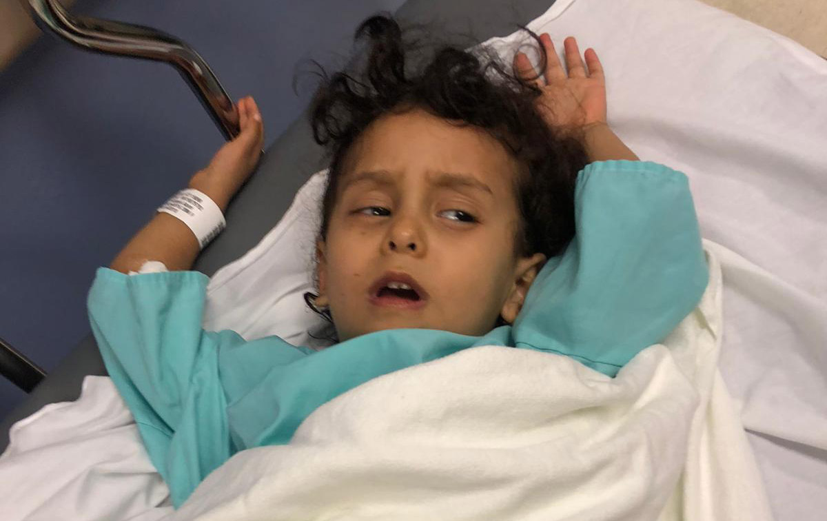 Abrar, a four-year-old American, is stuck in Yemen