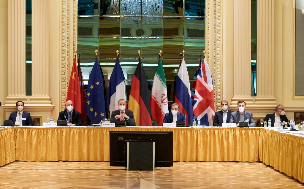 Diplomats meet for Iran nuclear talks in Vienna on 6 April 2021 (Lars Ternes/EU Delegation in Vienna/AFP)