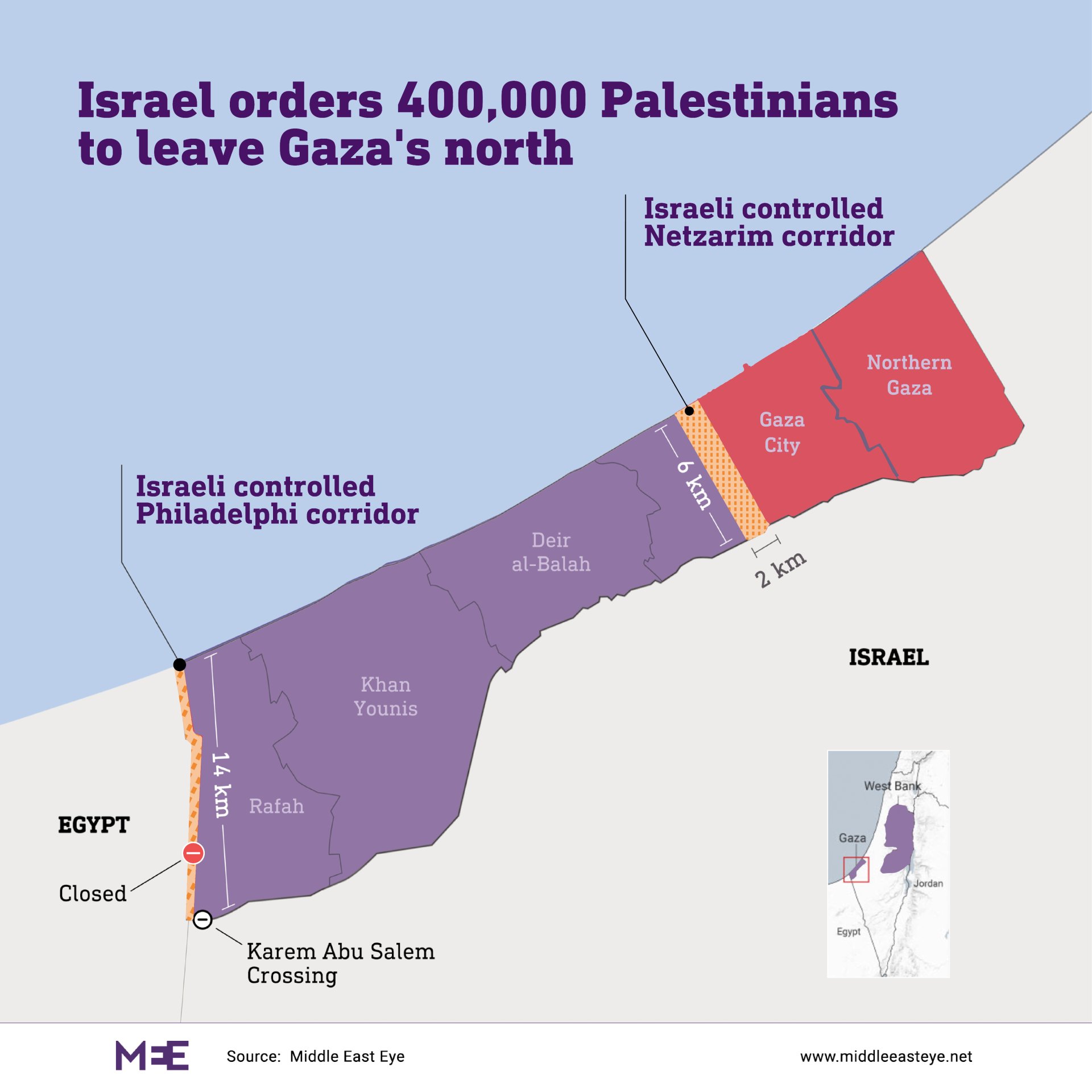 Israel orders Palestinians to leave northern Gaza 