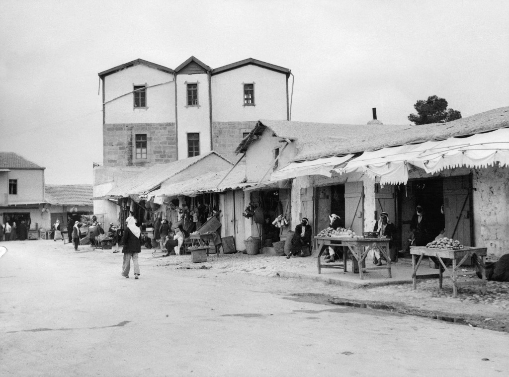 A picture released in 1938 shows a street scene in Jericho during the Arab Revolt period (AFP)
