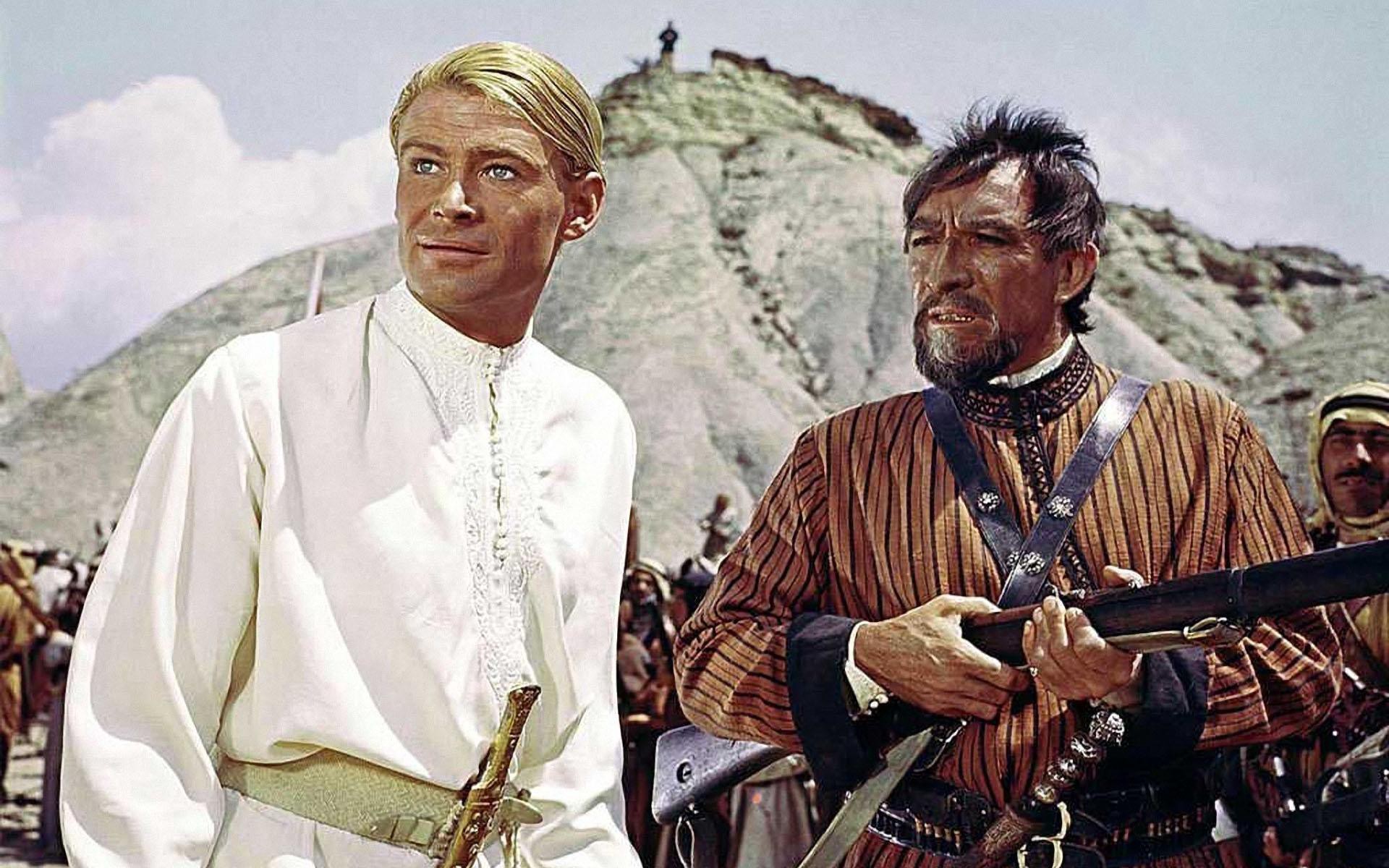 Peter O'Toole and Anthony Quinn star in the 1962 David lean production of Lawrence of Arabia