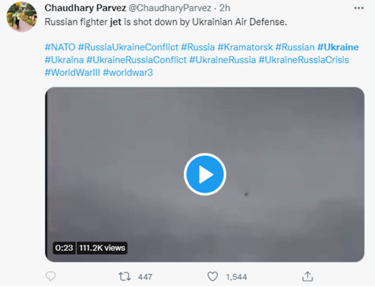 libya jet fake ukraine tweet