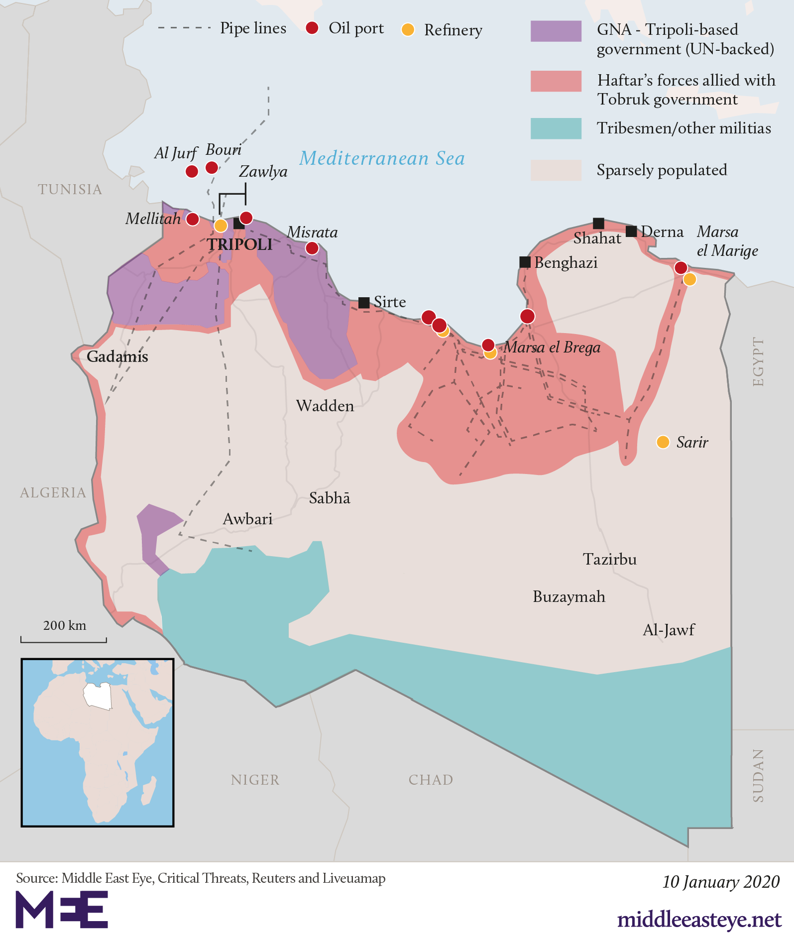 Libya control map  -Who controls what