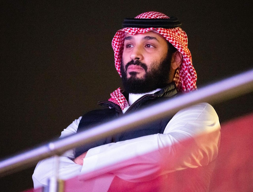Saudi Crown Prince Mohammed bin Salman is pictured in Diriya on 7 December (Bandar al-Jaloud/Saudi Royal Palace/AFP)